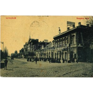 1908 Szolnok, Szapáry utca, Gabó László üzlete, zsinagóga. W.L. 1476. (fl)