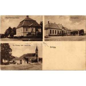 1937 Szügy, Régi vármegyeháza, községháza, Ágostai evangélikus hitvallású templom + BALASSAGYARMAT-ASZÓD 69....