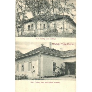1907 Tiszaug, Tisza-Ugh; Báró Fechtig Imre kastélya (EK)
