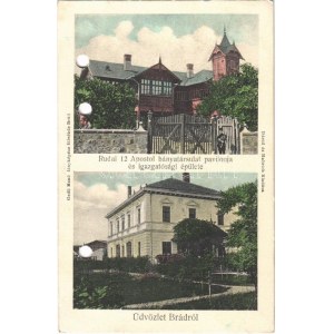 1910 Brád, Rudai 12 Apostol bányatársulat igazgatósági épülete és pavilonja. Gedő Manó fényképész fölvétele...