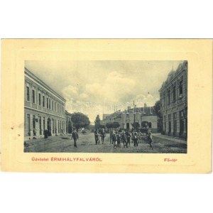 1912 Érmihályfalva, Valea lui Mihai; Fő tér, Mátrai Ákos Gyógyszertára a Sashoz. W.L. Bp. N 5989. 1912-15. ...