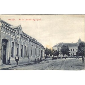 1914 Facset, Facsád, Faget; M. kir. járásbírósági épület, Népbank részvénytársaság. Onesan és Leukucza kiadása ...