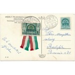1940 Nagybánya, Baia Mare; bevonulás, teherautó. Hátoldalon emlékbélyegzés magyar szalaggal ...
