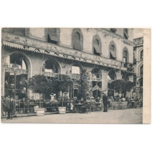 Nagyvárad, Oradea; Pannonia kávéház terasza. Stern Béla kiadása / cafe terrace (Rb)