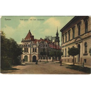 1910 Eperjes, Presov; Posta palota, görög katolikus papnövelde / post palace, seminary