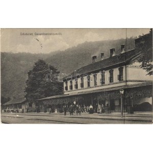 1914 Garamberzence, Hronská Breznica; vasútállomás / railway station (EK)