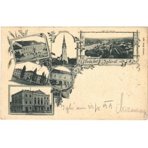 1899 (Vorläufer) Igló, Zipser Neudorf, Spisská Nová Ves; főgimnázium, városház, állami tanítóképezde, Városi torony...