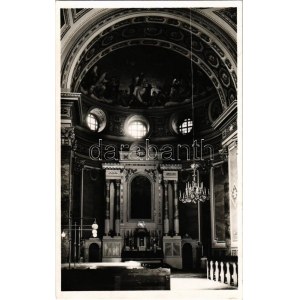 1943 Jolsva, Jelsava; Római katolikus templom belső. Neubauer Lajos fényképész kiadása ...