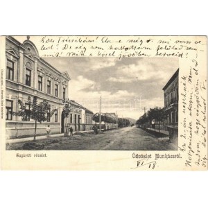 1900 Munkács, Mukacheve, Mukachevo, Mukacevo; Sugárút. Bertsik Emil kiadása / street