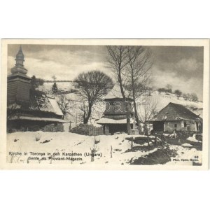 Toronya, Torun; Kirche in den Karpathen (Ungarn) diente als Proviant Magazin / görögkeleti fatemplom télen ...
