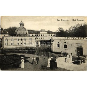 1912 Daruvár, Kup Daruvar; János fürdő és Antoni forrás, kerekes kút. Josip Epstein kiadása / spa, spring / Bath...