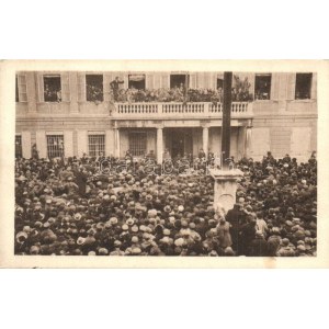 1921 Fiume, The last speech of Gabriele D'Annunzio before his leaving; hustings before the revolution / Gabriele D...