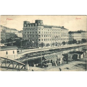 1910 Fiume, Rijeka; Susak / rakpart, híd / quay, bridge