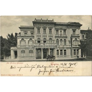 1908 Fiume, Rijeka; Pal. Arciduca Giuseppe / palace