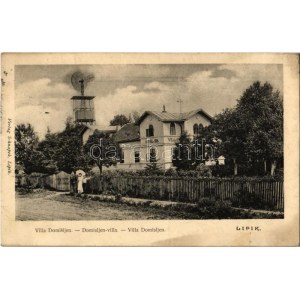1913 Lipik, Domisljen Villa, szélmalom. Schnapek kiadása / villa, windmill