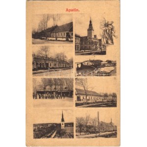 1909 Apatin. Szecessziós mozaik lap halászhajóval, gyárral. Szavadill József 156. ...