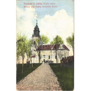 1912 India, Indija; Szerb templom / srbska crkva / Serbische Kirche / Serbian church (fl) + ZIMONY-BUDAPEST 36.SZ....