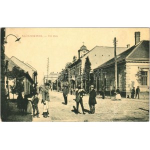 1913 Nagykikinda, Kikinda; Úri utca. W.L. Bp. 2126. 1911-13. / street (szakadás / tear)