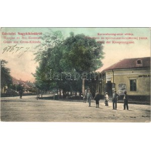 1906 Nagykikinda, Kikinda; Koronaherceg utcai sétány, szálloda / street promenade, hotel (EK)