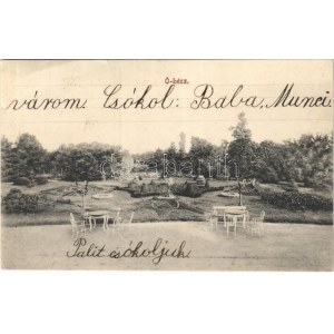 1911 Óléc, Stari Lec; Dániel Pál kastély kert / castle garden (kicsit ázott sarok / slightly wet corner...