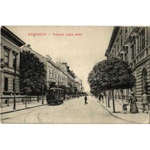 Szabadka, Subotica; Kossuth Lajos utca, villamos / street, tram (EK)
