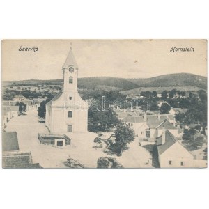 1917 Szarvkő, Hornstein; Fő tér, templom / Hauptplatz, Kirche / main square, church