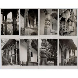 17 db RÉGI fotó képeslap egy muraközi ház udvaráról és tornácáról. Studio Karcher felvétele, Sombor / 17 pre...