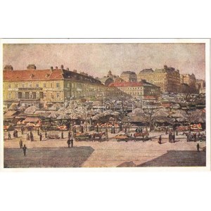 Wien, Vienna, Bécs; Der verschwundene Wiener Naschmarkt / market. Deutscher Schulverein Karte Nr. 987. s: R...