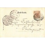 1898 (Vorläufer) Wien, Vienna, Bécs; Donau-Dampfschiffahrts-Gebäude / Palace of DDSG. Letter of Karl Peyfuss / Duna...