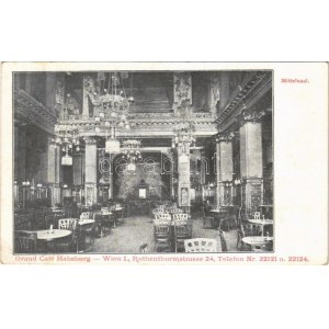 Wien, Vienna, Bécs I. Grand Café Habsburg, Mittelsaal, Interior. Rothenthurmstrasse 24. (EK)