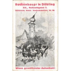 Wien, Vienna, Bécs XIX. Döbling, Rockenbauer, Haltestelle Elektr. Strassenbahnlinie 38, 39...