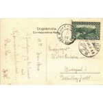 1907 Brod, Bosanski Brod; Kolodvor / Bahnhof / railway station. Art Nouveau, stamps, flag...