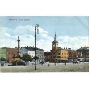 Kromeríz, Kremsier; Velké námestí / square, shops, Hotel Simon