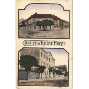 Sedlec Kutné Hory (Kutná Hora), Komenského ulice, Palackého ulice / streets. Art Nouveau