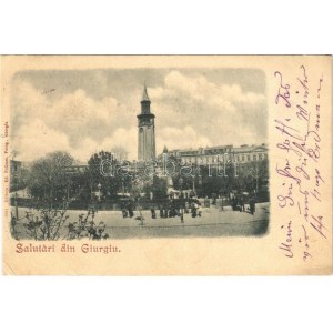 1900 Giurgiu, Gyurgyevó, Gyurgyó; clock tower / Turnul Ceasornicului (cut)