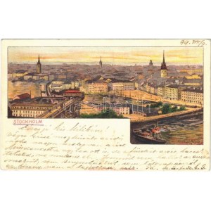 1899 (Vorläufer) Stockholm. Kanitz C. és fiai, Kosmos Budapest litho s: Basch Árpád