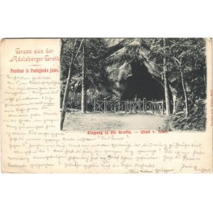 1899 (Vorläufer) Postojnska jama, Adelsberger Grotte; Eingang in die Grotte / Uhod v. Jamo ...