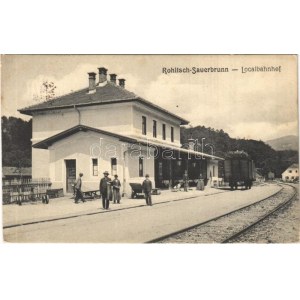 1910 Rogaska Slatina, Rohitsch-Sauerbrunn; Localbahnhof / railway station, wagon