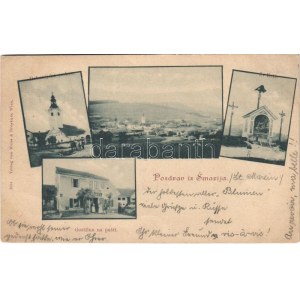 1899 (Vorläufer) Smarje-Sap, Sankt Marein; Pozdrav iz Smarija, Gostilna na postí / calvary, church, restaurant (Rb...