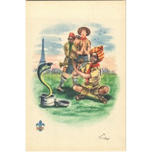 1947 Moisson (Parigi), Cserkész Világ Jamboree. Olasz kiadás / Scout Jamboree. ASCI Commissariato Regionale Lombardo ...
