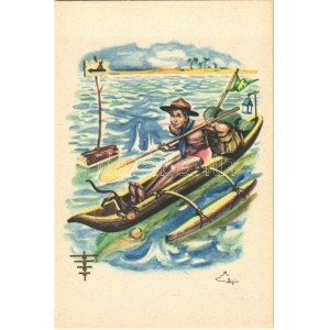 1937 Vogelenzang (Olanda), Cserkész Világ Jamboree. Olasz kiadás / Scout Jamboree...