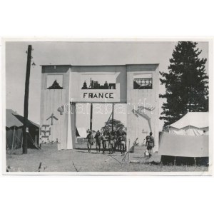 1933 Gödöllő, Cserkész Világ Jamboree, Francia tábor kapuja / IV. Scout Jamboree, France gate of the French camp...