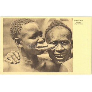 Tányérajkú négerek / Sara Kaba. Négresses a plateaux / Lippen-Negerinnen / African folklore...