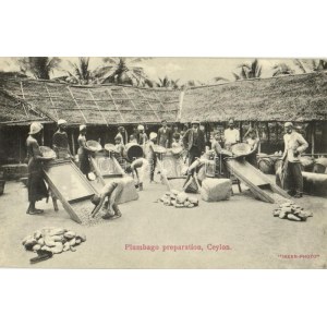 Ceylon, Sri Lanka; Plumbago (graphite) preparation, folklore. Skeen-Photo