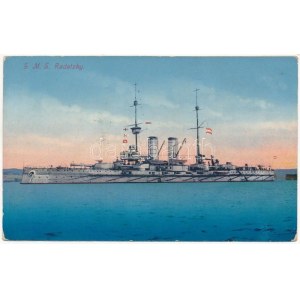 1915 SMS Radetzky az Osztrák-Magyar Haditengerészet Radetzky-osztályú pre-dreadnought csatahajója / K.u.K...