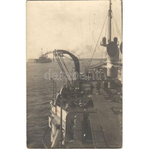 Osztrák-magyar haditengerészeti torpedórombolója a kikötőben / K.u.K. Kriegsmarine Zerstörer / Austro...