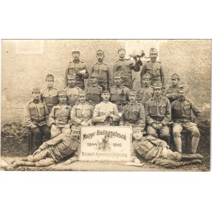 1914-1916 Magyar Hadivasutasok német nyelvtanfolyama, csoportkép ...