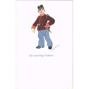 Der zukünftige Feldherr. K.u.K. Militärhumor / Osztrák-magyar katonai humor / Austro-Hungarian military humour. B.K.W.I...