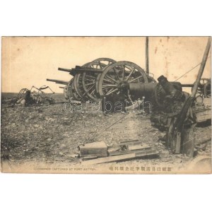 Cannones captured at Port Arttur / captured cannons at the Battle of Port Arthur of the Russo-Japanese War (EB...