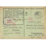 1942 Oroszország. Vitéz Garamvölgyi Imre főhadnagy húsvéti üdvözlete. Tábori Postai Levelezőlap, saját kézzel rajzolt ...